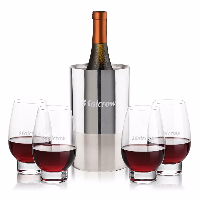 Catania Wine Cooler & Glenarden Stemless Wine Set