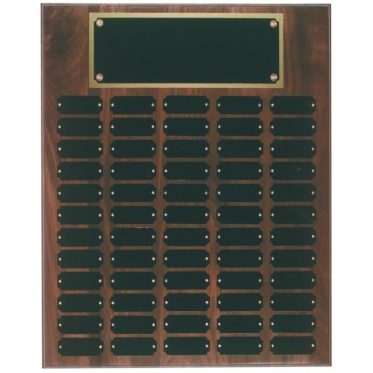 84 Plate Genuine Walnut Step Edge Perpetual Plaques 1
