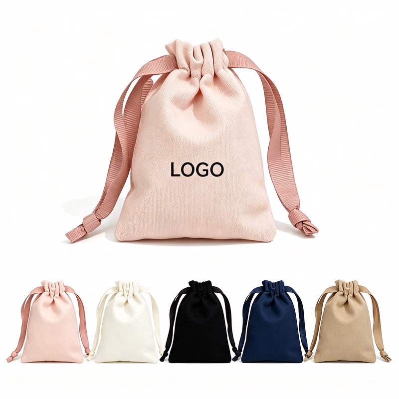 Blank Cotton Drawstring Storage Pouch