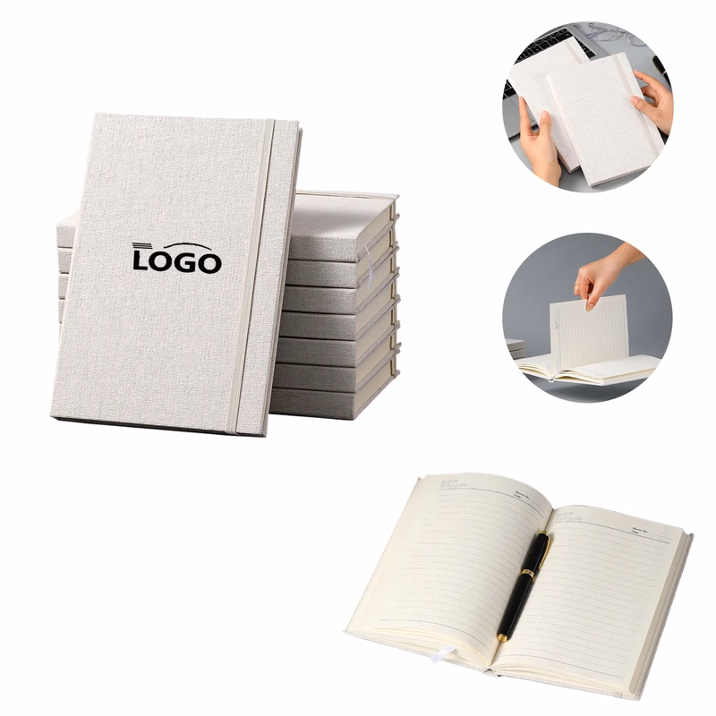 MOQ15 Linen A5 Notebook Hardcover Office Journal