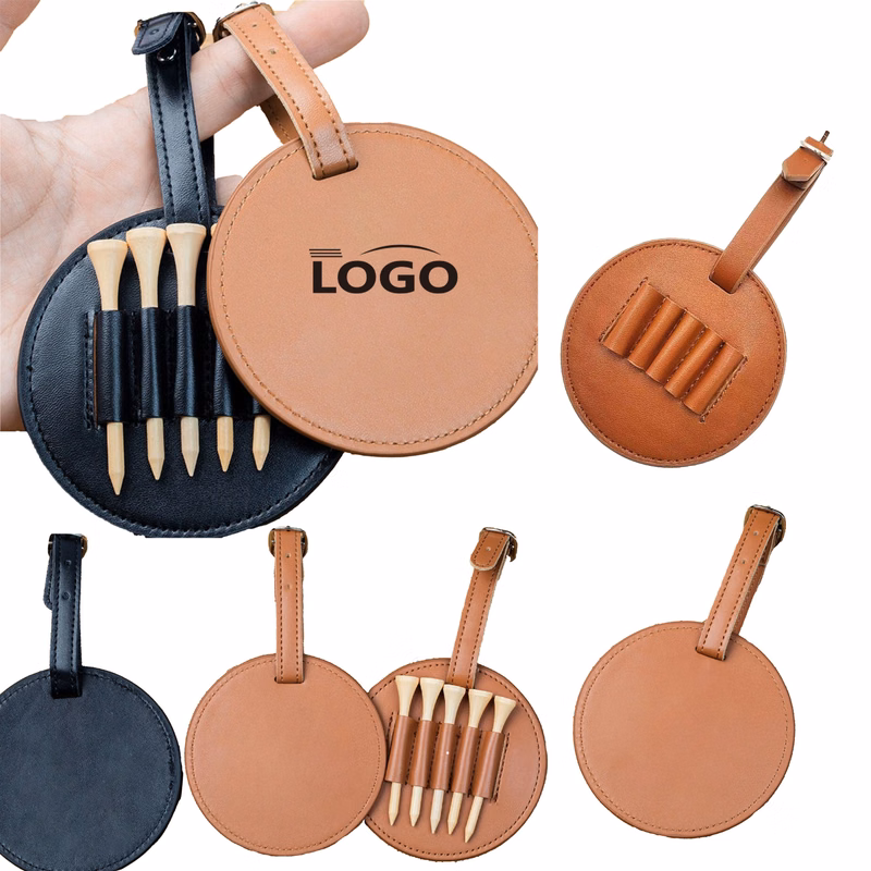 Golf Tee Organizer Leather Waist Holder