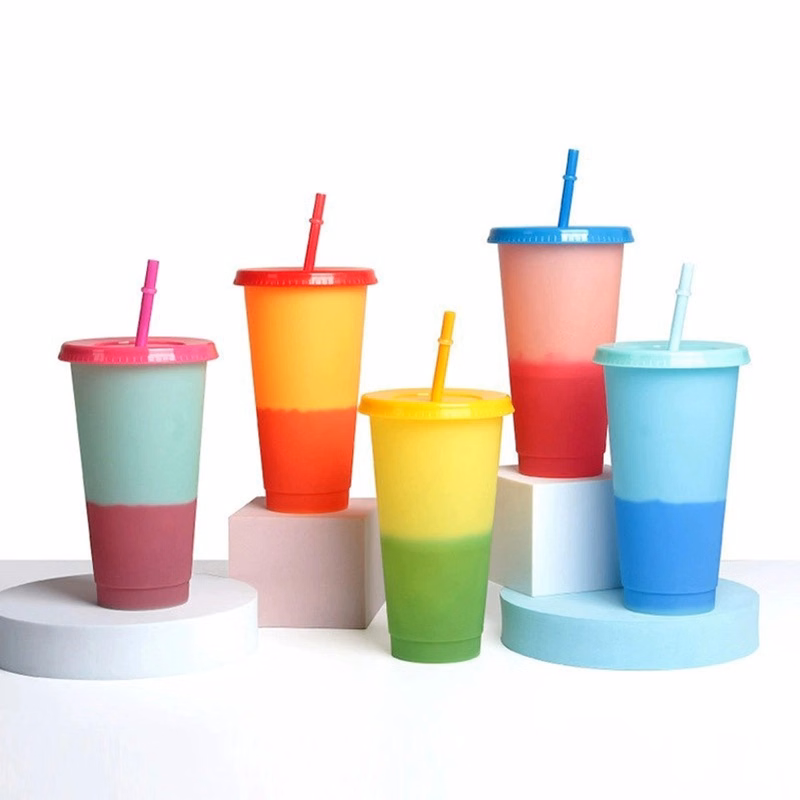 Color Changing Cups With Lids Straws 24Oz Tumblers