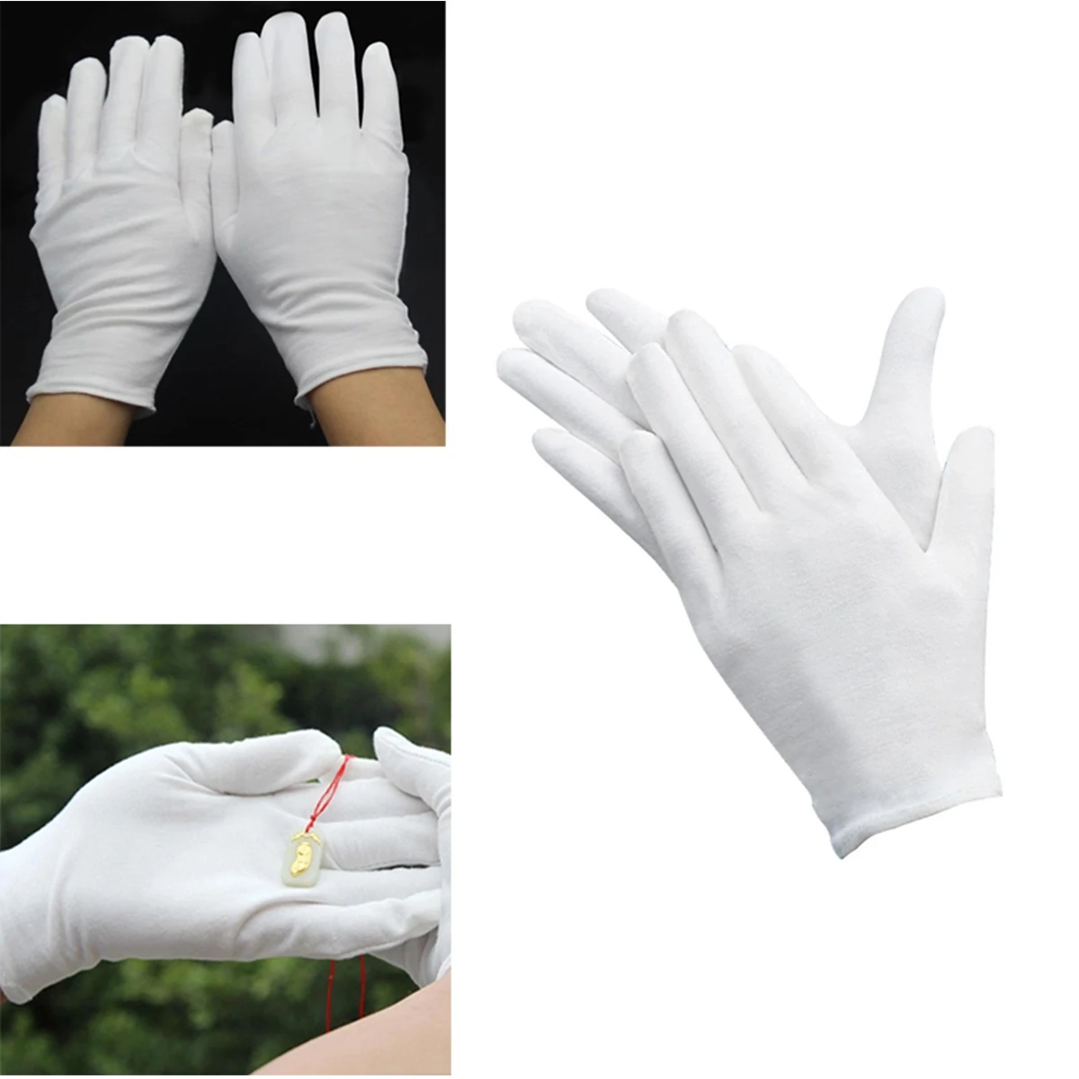 White Soft Cotton Work Glove 1