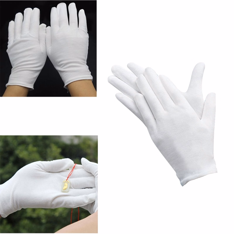 White Soft Cotton Work Glove