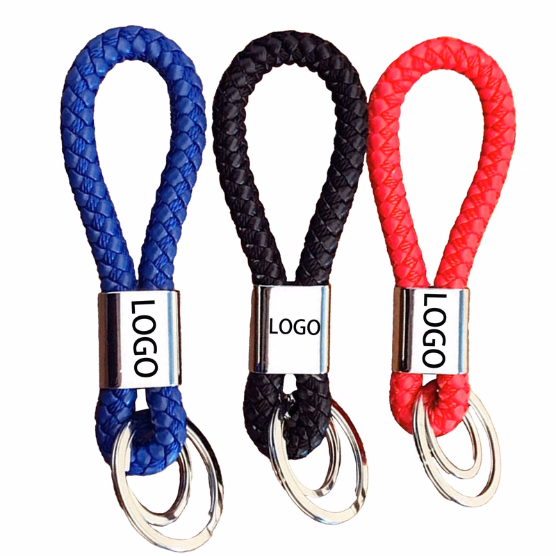 PU Braided Lanyard Keychain