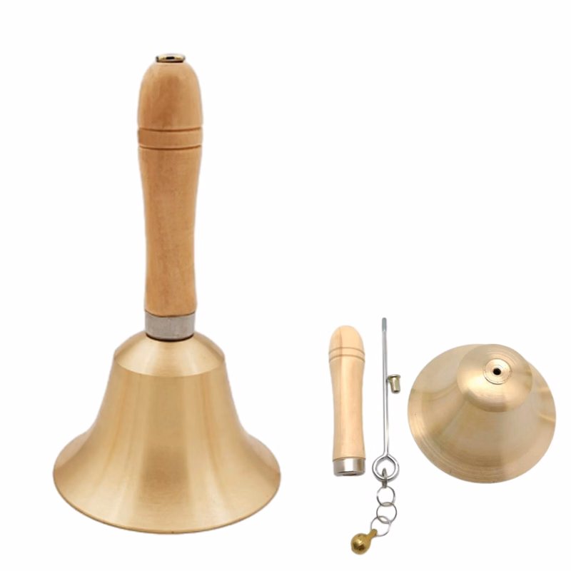 Brass Hand Bell With Wooden Handle
