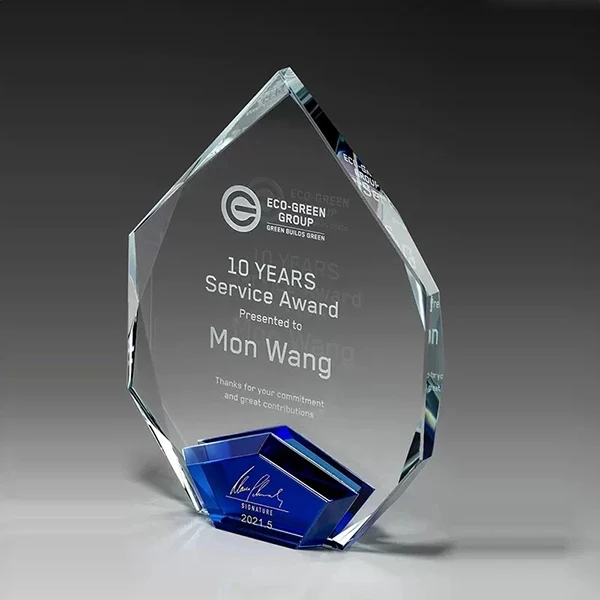 Ambient Blue Acrylic Diamond Trophy 1