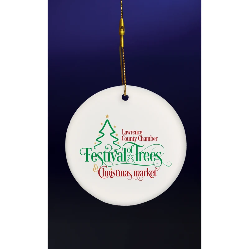 3" Round Ceramic Ornament 1