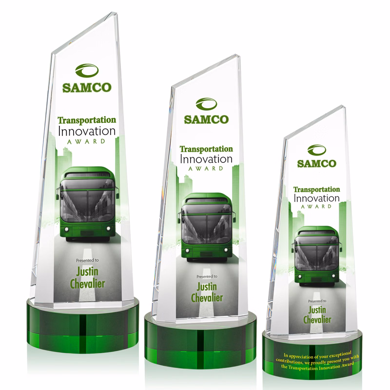 Belmont Tower VividPrint™ Award on Stanrich - Green