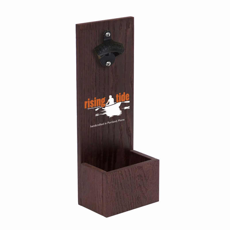 Countertop Bottle Opener with Wood Cap Catcher