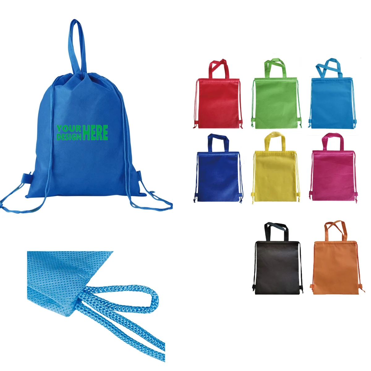 Nonwoven Drawstring Tote Bag 1