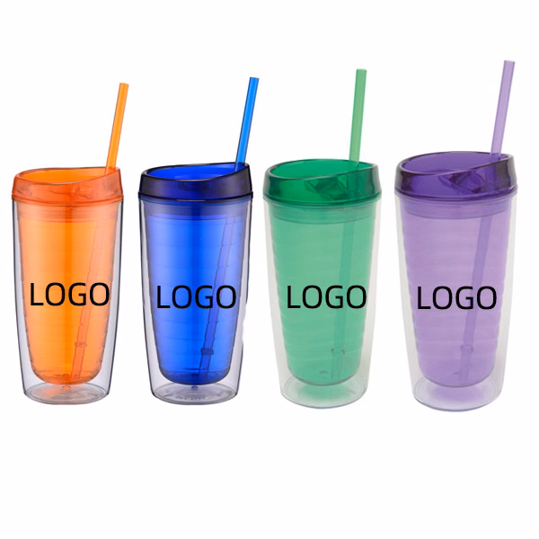 16 oz Double-Wall Plastic Vortex Tumbler