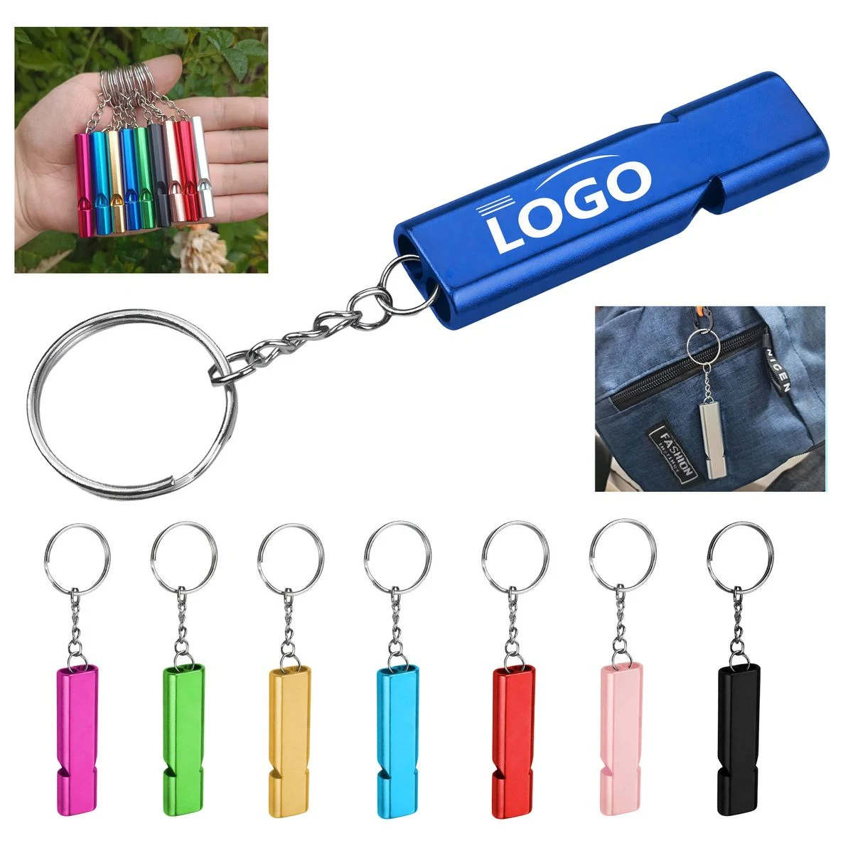 High Decibel Aluminum Dual Tube Outdoor Emergency Whistle 1