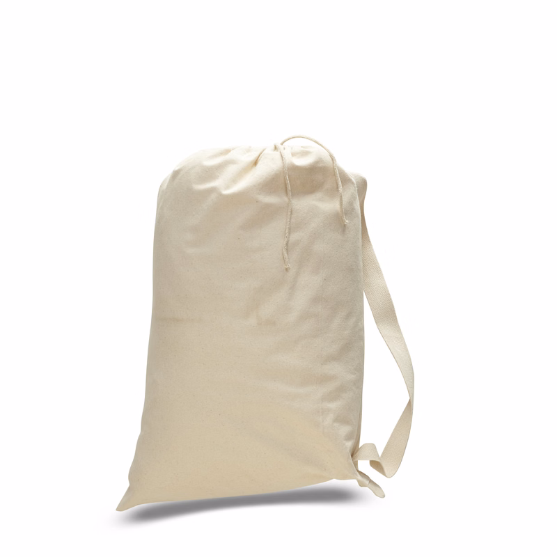 Small Heavy 12 oz. Cotton Canvas Drawstring Backpack Bag - Colors