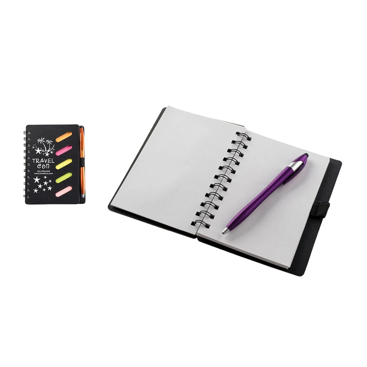Scribbly 4.8 x 6.1 Cardboard Spiral Journal with Pen - Unlined 1