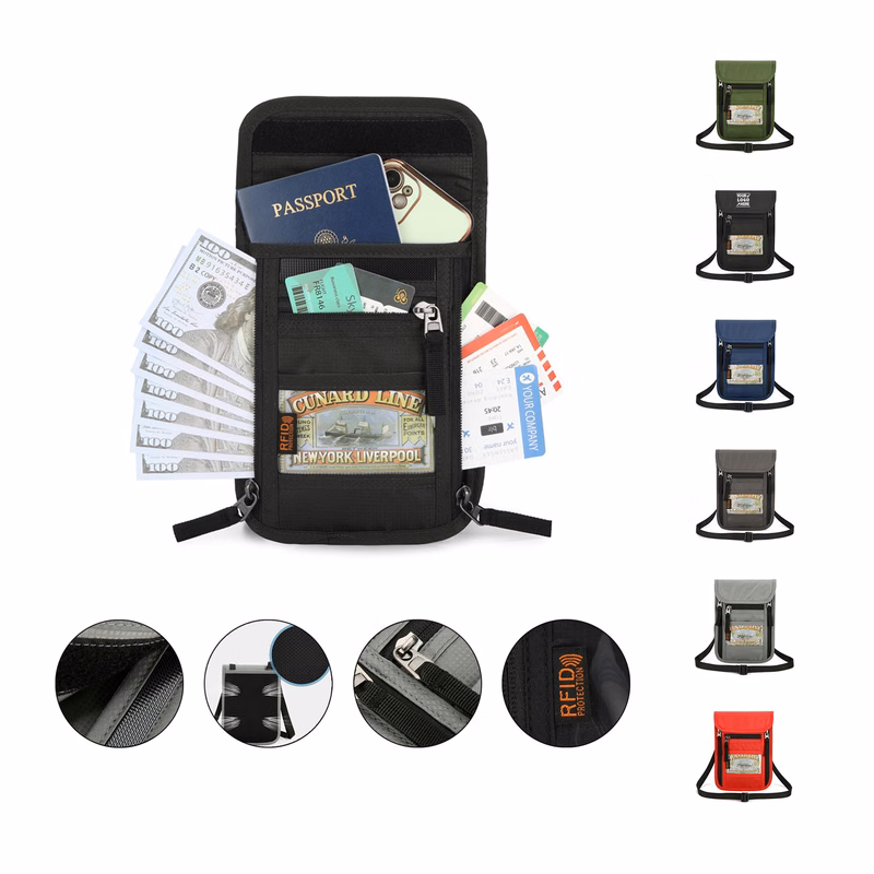 Neck Wallet with RFID Blocking