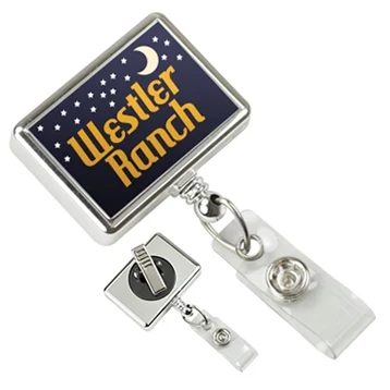 Custom Chrome Rectangular Badge Reel 1