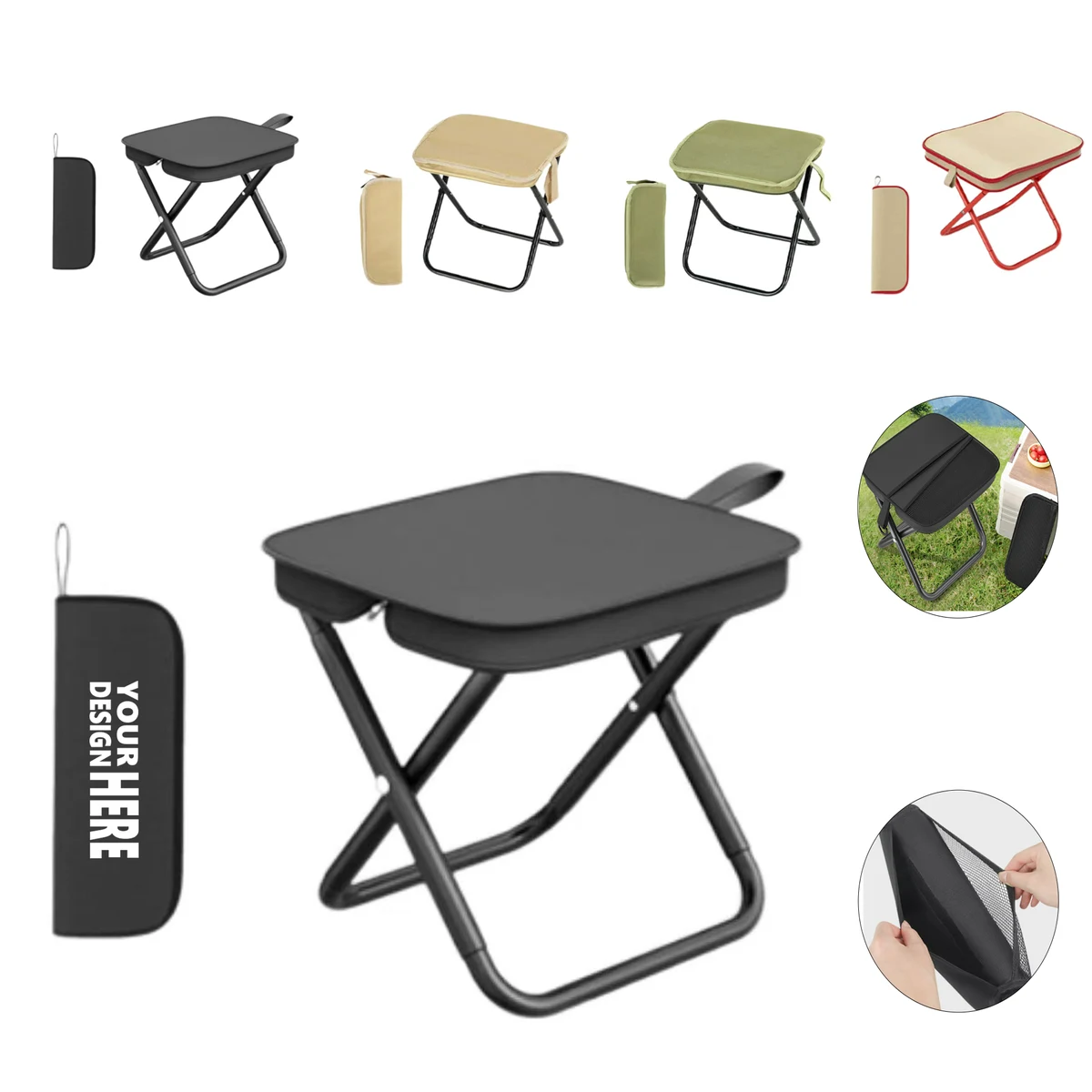 Carbon Steel Folding Portable Stool 1