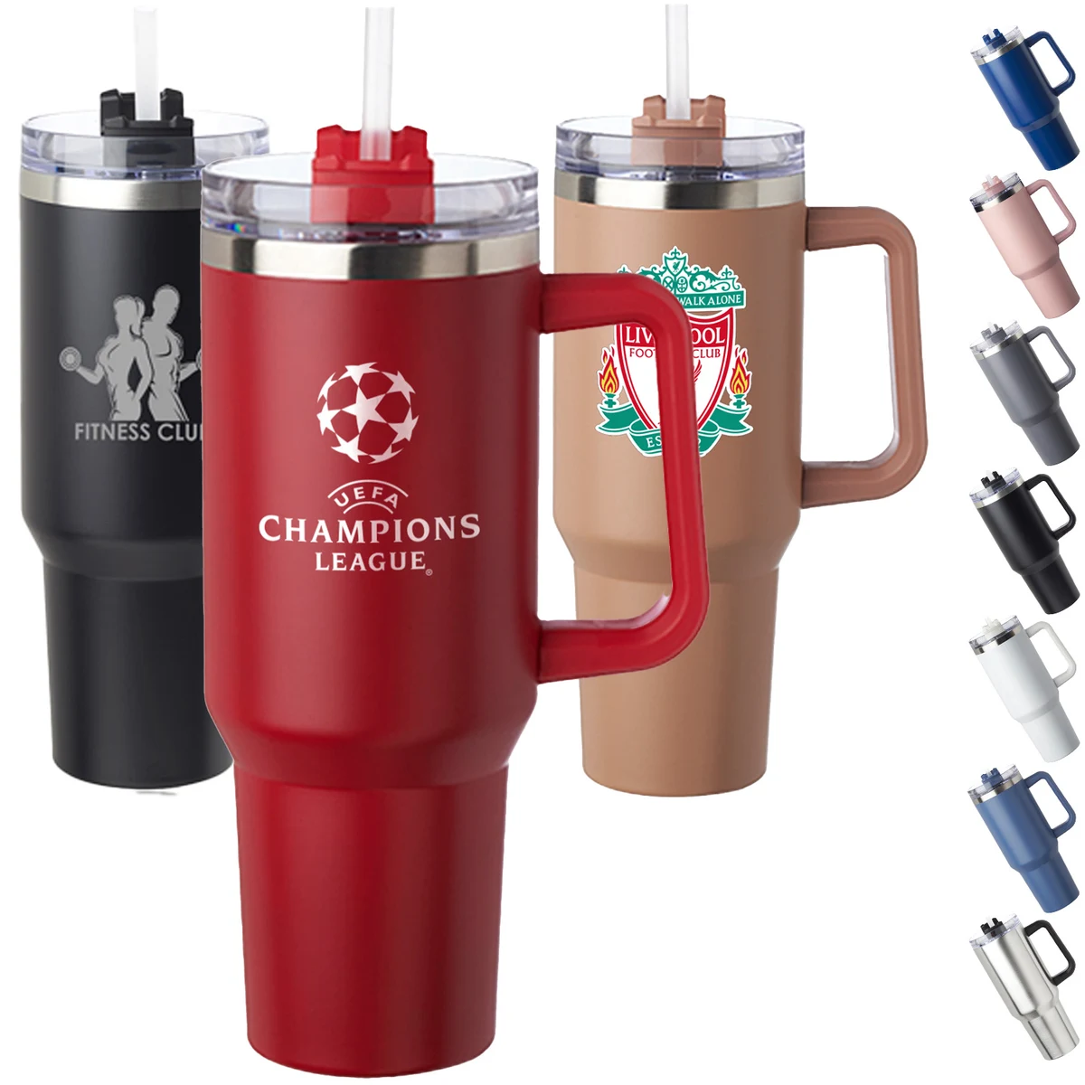 40 oz. Stainless Steel Travel Mugs w/ Handle 1