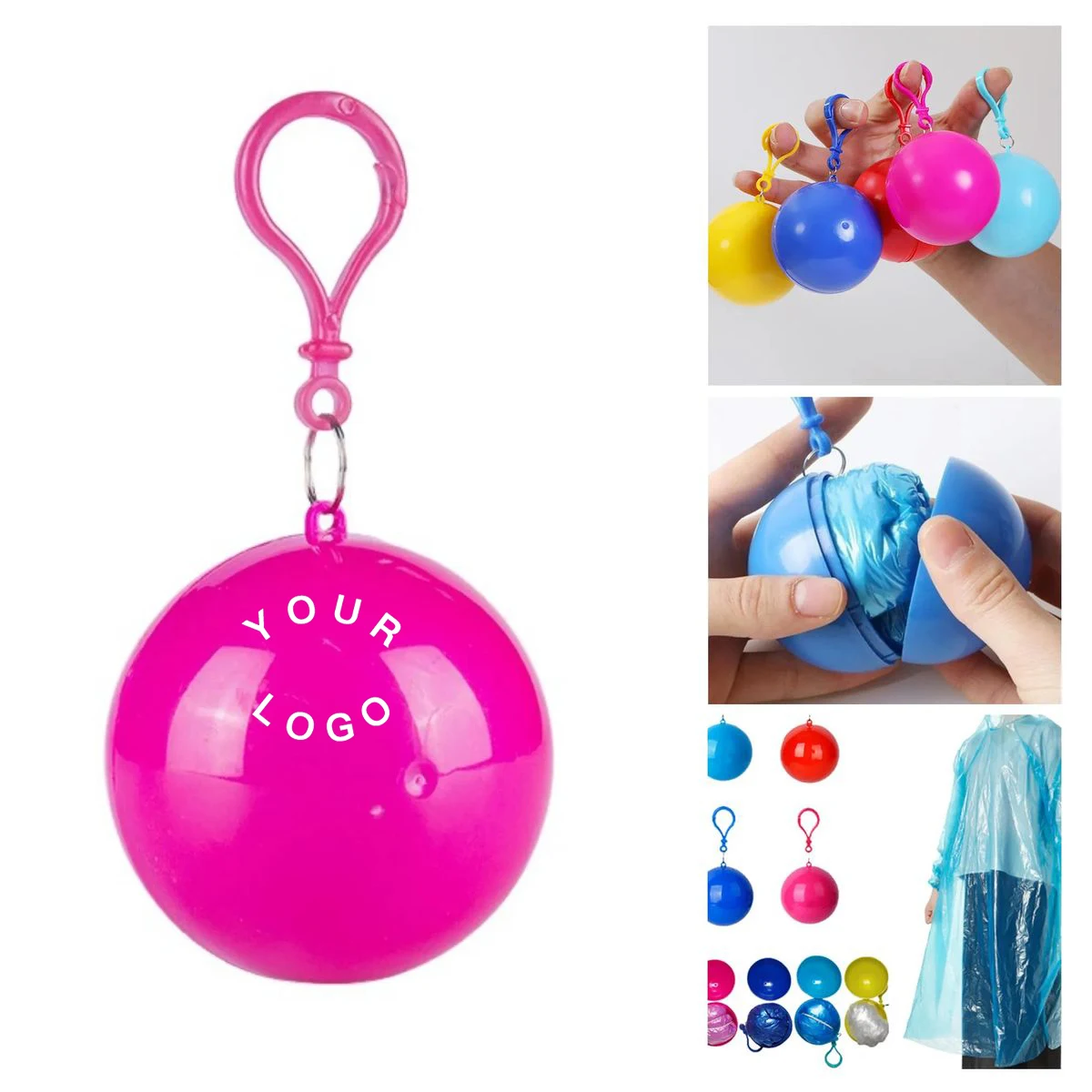Disposable Rain Poncho in Carry Ball Case 1