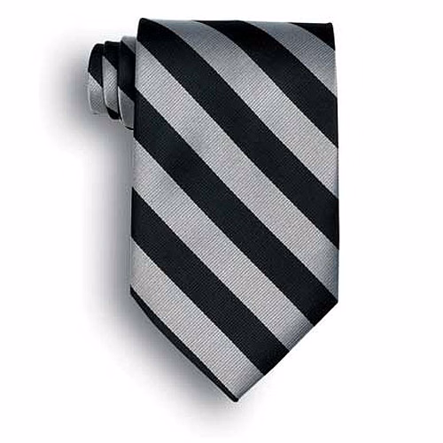 School Stripes Tie - Black/Gray