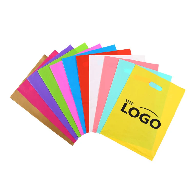 Customizable Plastic Gift Bags With Die-Cut Handle 1