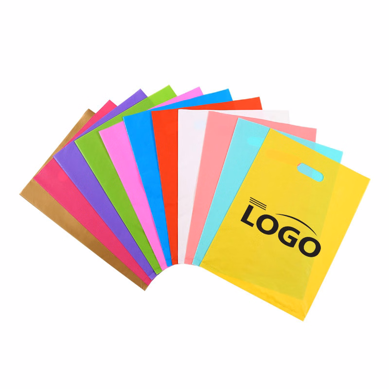 Customizable Plastic Gift Bags With Die-Cut Handle