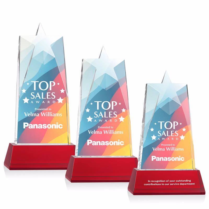Millington Star VividPrint™ Award on Base - Red