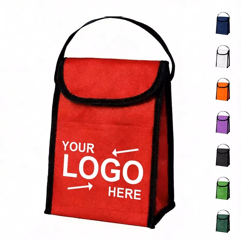 Non-Woven Lunch Cooler Bag With Pocket