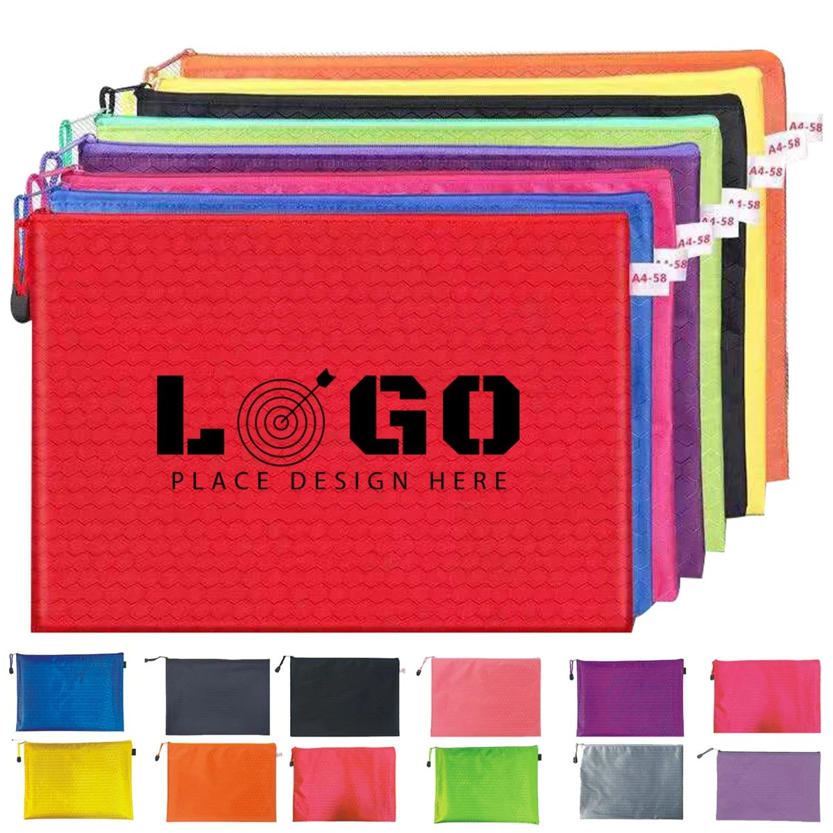 A4 Waterproof Zipper Document Bag Folders 1