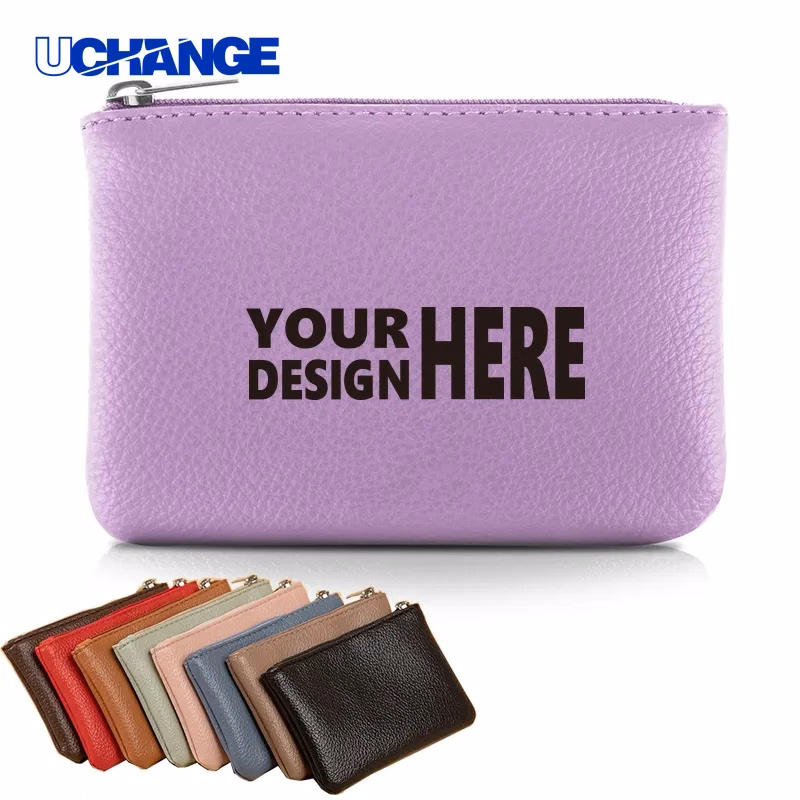 Zip Leather Purse for Coins