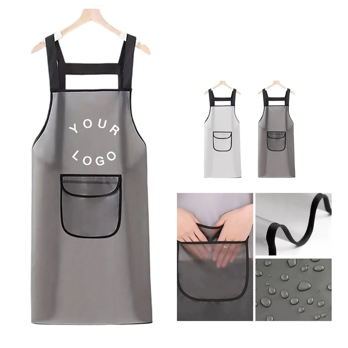 TPU Waterproof Apron with Pockets and Straps 1