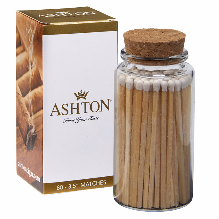 "Aglow" Glass Match Stick Jar - 80 count - with Fully Customized Gift Box