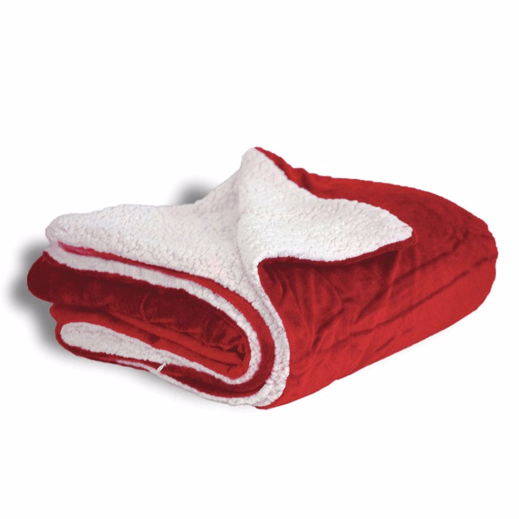 Red Sherpa Throw Blanket