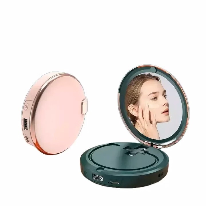 3 In 1 Portable Mirror with Hand Warmer Power Bank