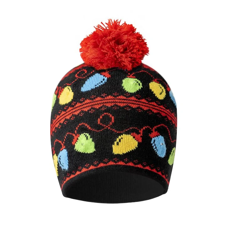 Christmas Light Up Pom Hats - 3 Styles 1