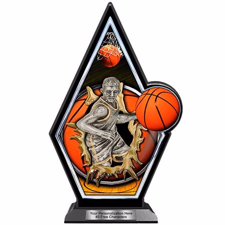 Wood Trophy: 10" Quasar, (Basketball/Girls)