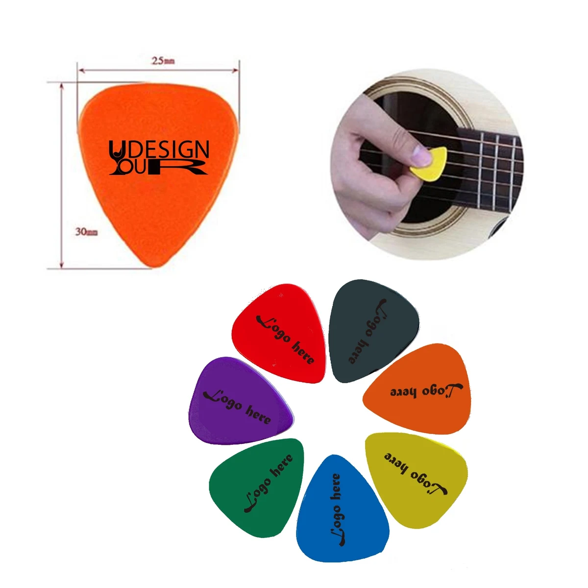 Frosted Guitar Pick 1