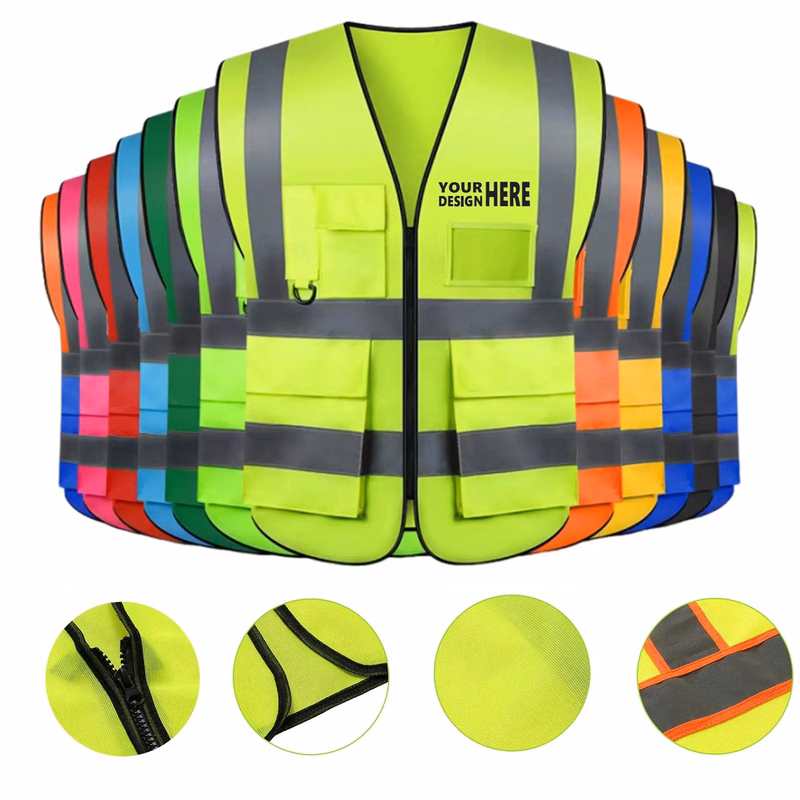 MOQ20 Warp Knitted Reflective Safety Vest