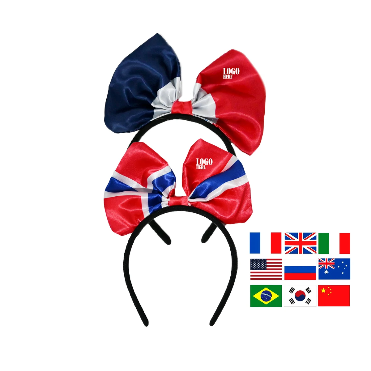 Custom Headbands with Diverse Patterns, Including National Flags 1