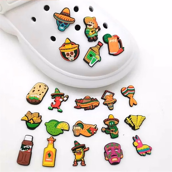 Pvc Mexican Food Series Shoe Charms For Decoration