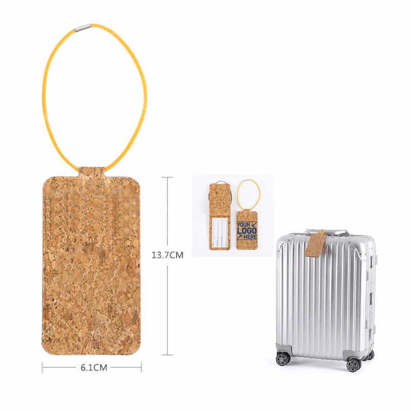 PU Leather Luggage Tag Wood Pattern