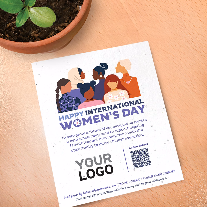 International Women's Day Plantable Donation Cards