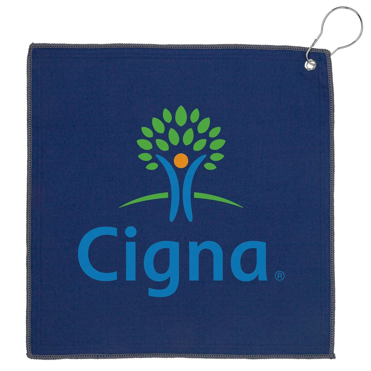 12x12 Recycled Golf Towel with Carabiner 1