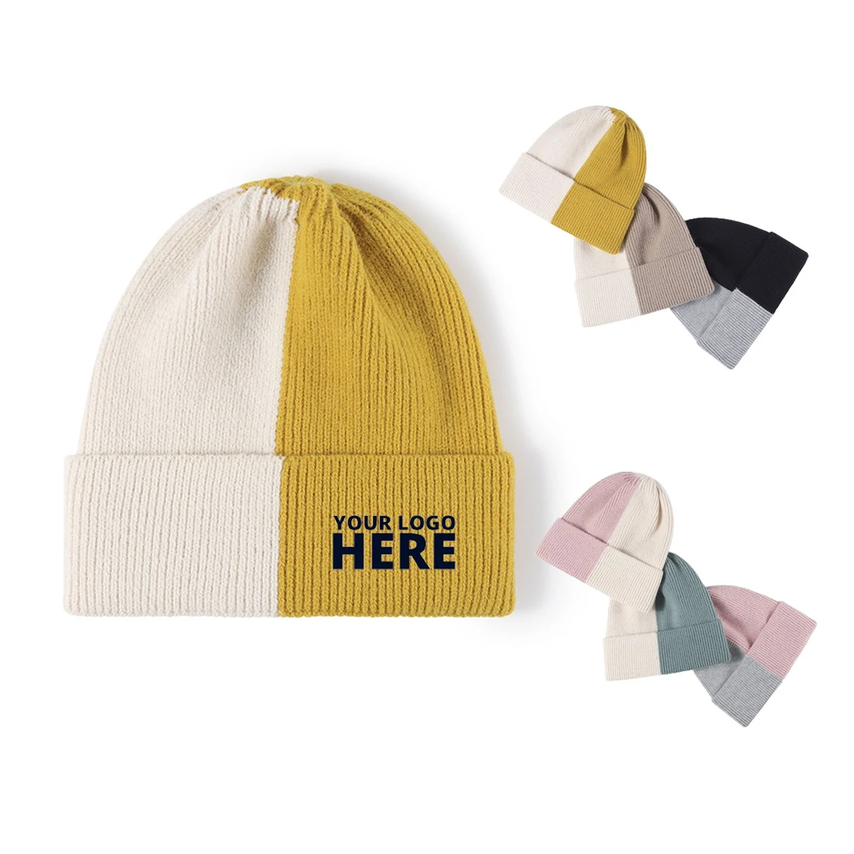 Winter Knit Cuffed Beanie 1