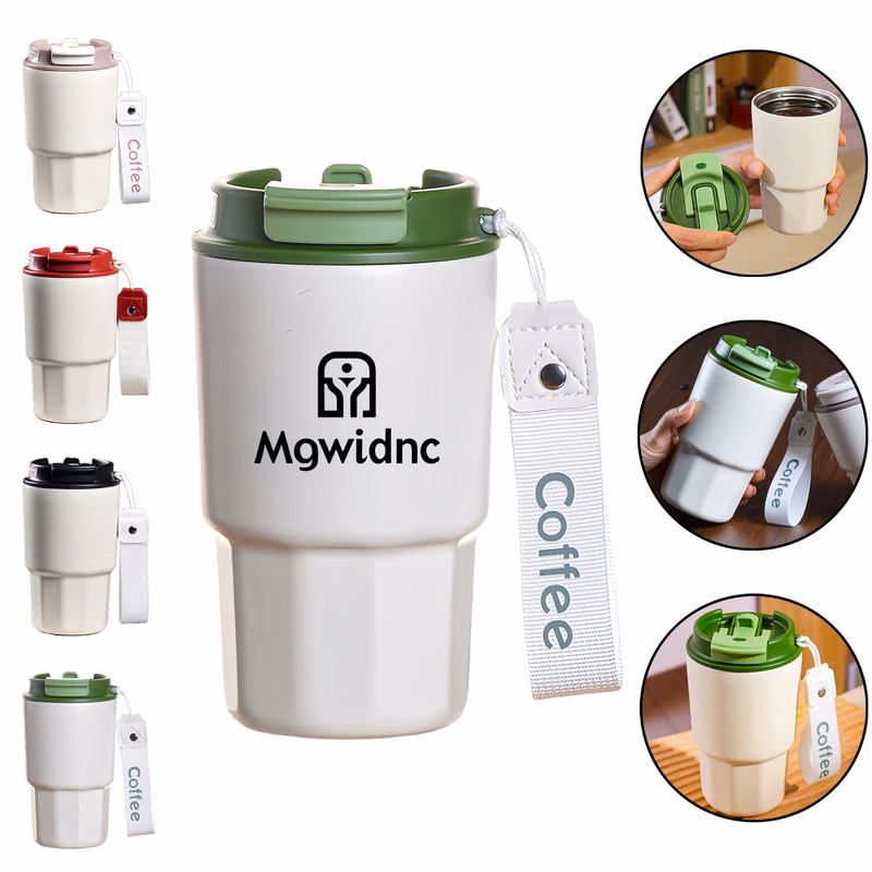 450ml Stylish Double-Walled Stainless Steel Insulated Tumbler with Straw