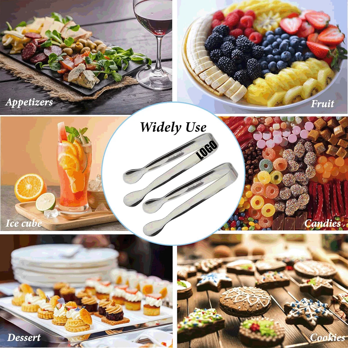 Stainless Steel Mini Serving Clips / Sugar Tongs / Ice Clips 1