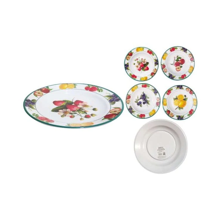 Mela Soup Plates - 10" Assorted Fruit Designs 1