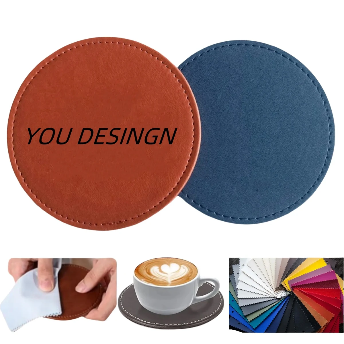 PU Leather Drink Coaster 1