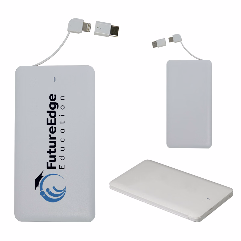 Super Slim Power Bank with Built In Cable 4000